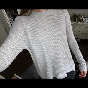 american eagle grey knit sweater